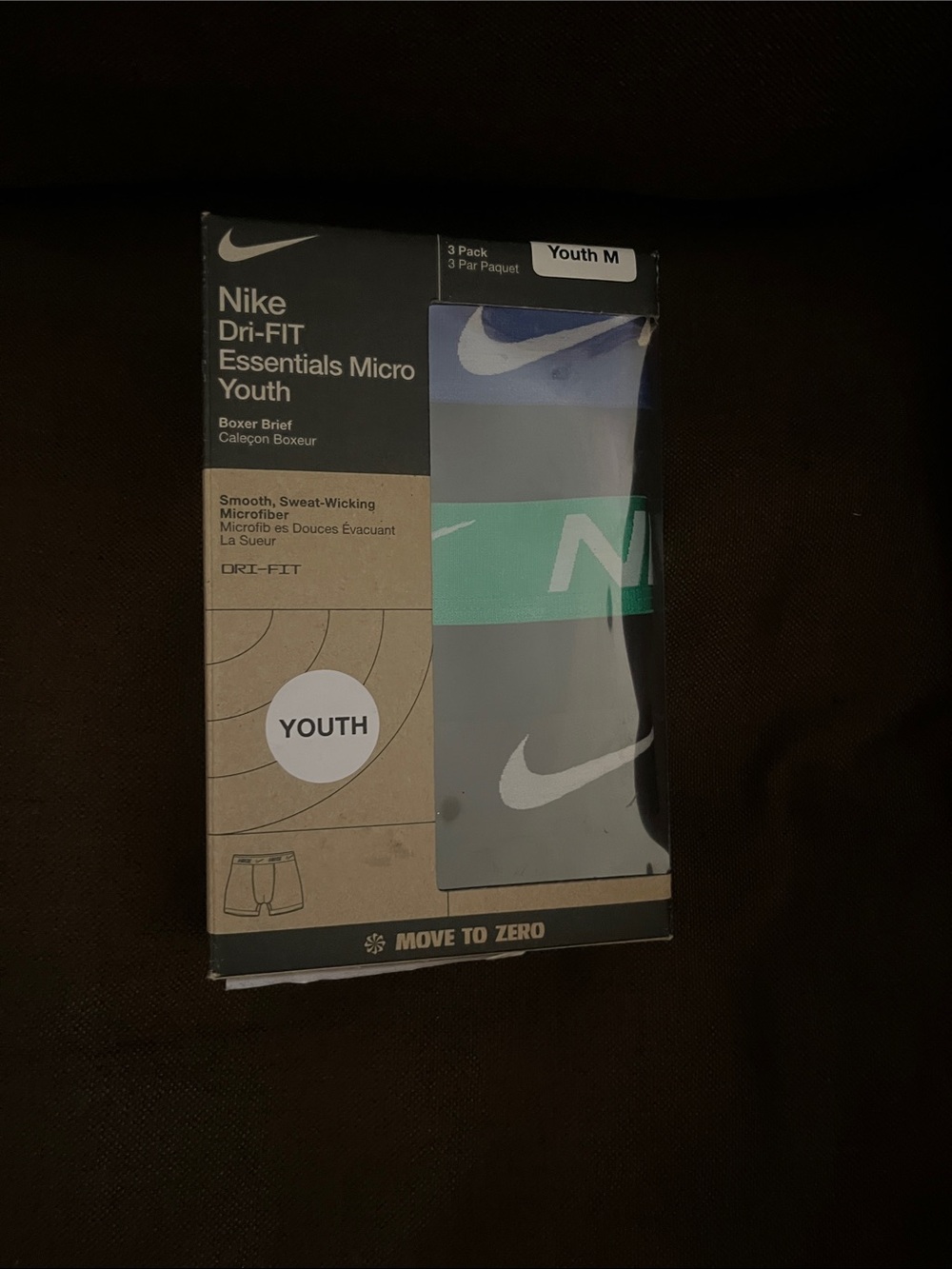 Nike Dri-Fit essential micro youth boxer briefs